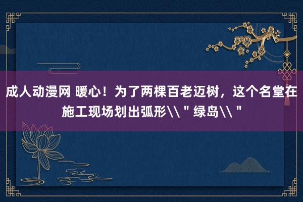 成人动漫网 暖心！为了两棵百老迈树，这个名堂在施工现场划出弧形\＂绿岛\＂