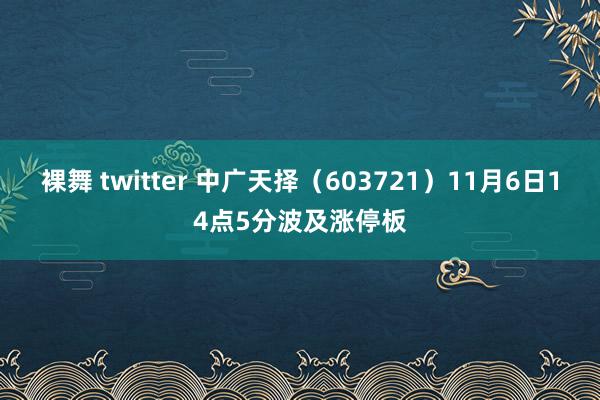 裸舞 twitter 中广天择（603721）11月6日14点5分波及涨停板